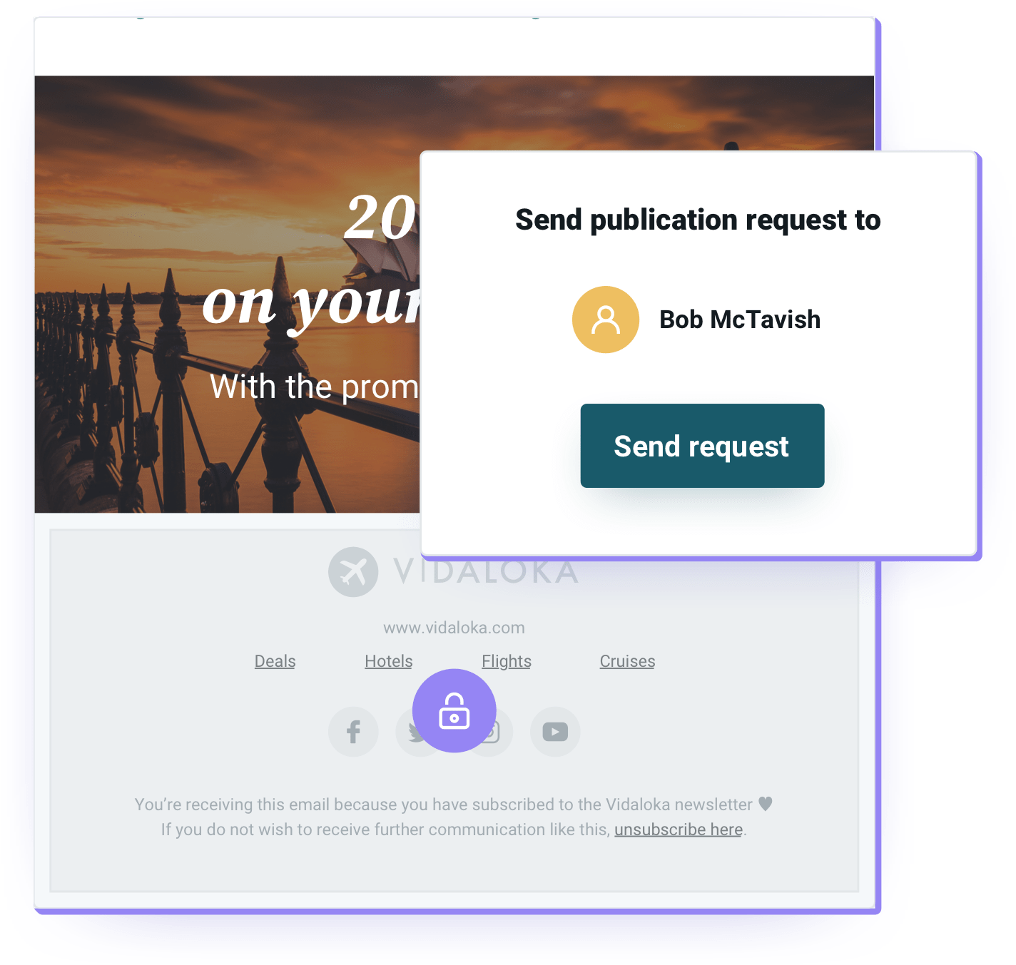 Illustration of a publication request