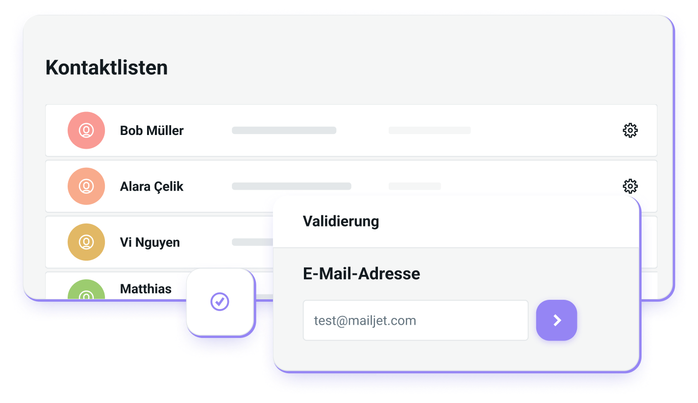 E-Mail-Validierung schlägt bei falscher E-Mail-Adresse eine alternative Schreibweise vor