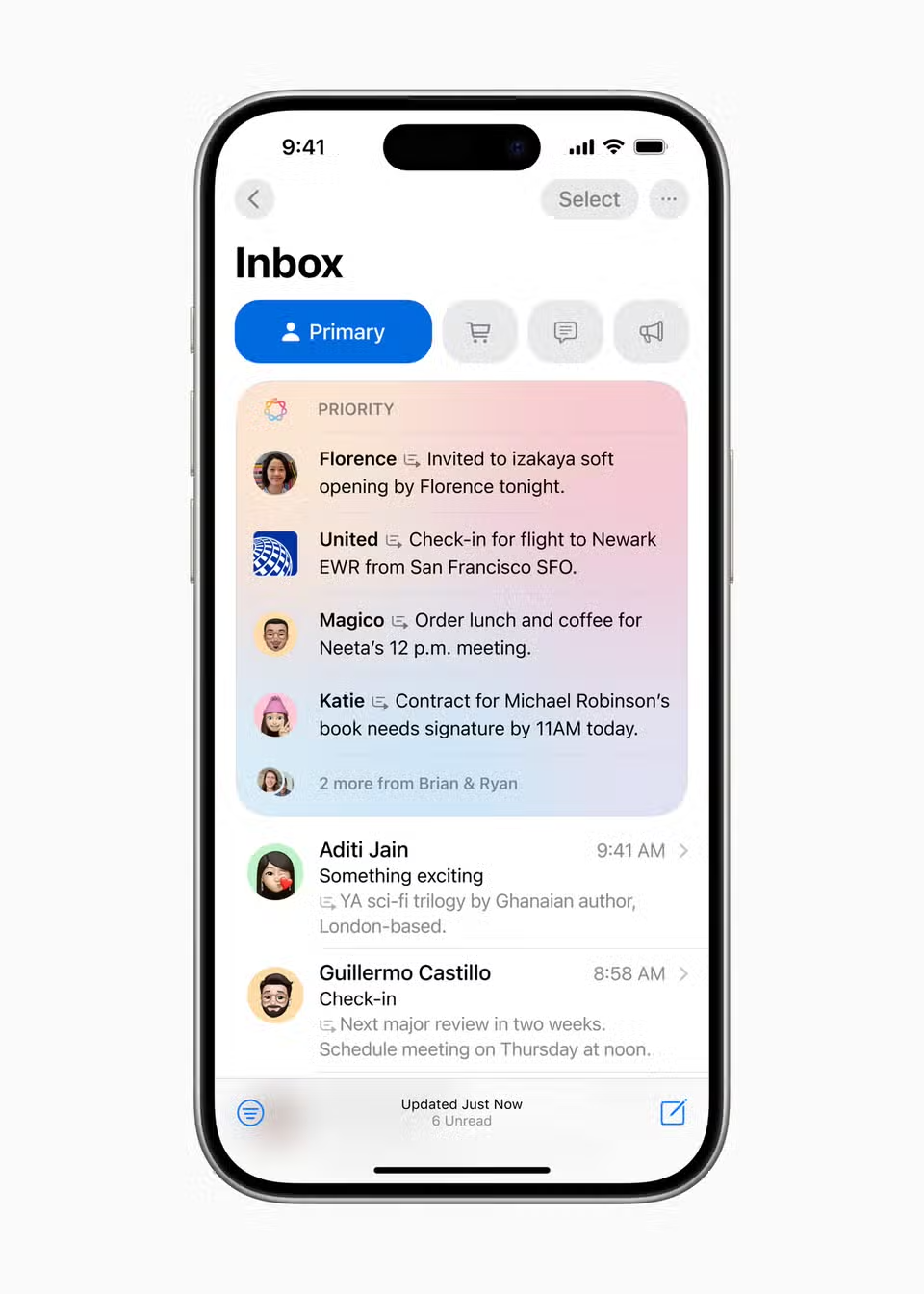 Die neuen Funktionen von Apple: Prioritätsnachrichten, Tabs und KI-Zusammenfassungen