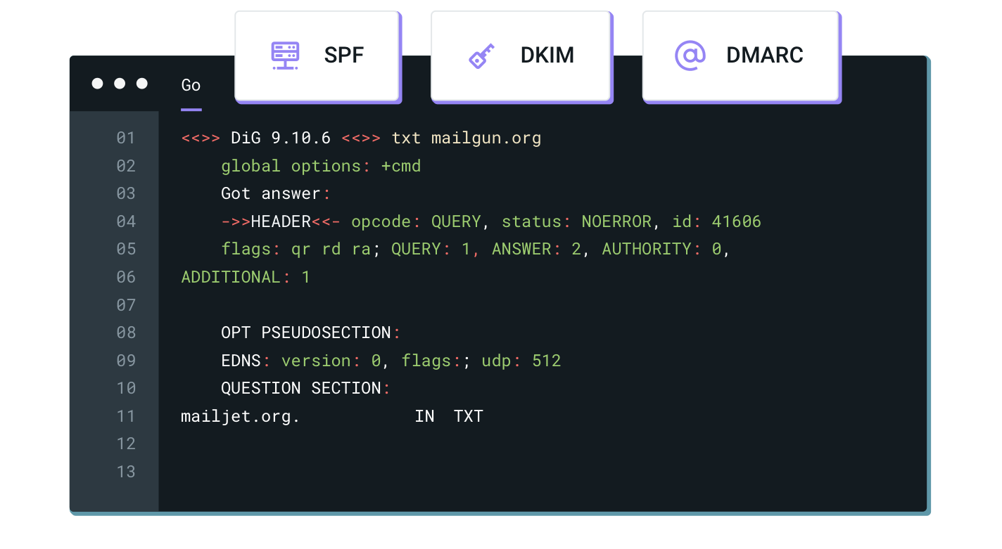 Inbox being filtered by SPF, DKIM, and DMARC.