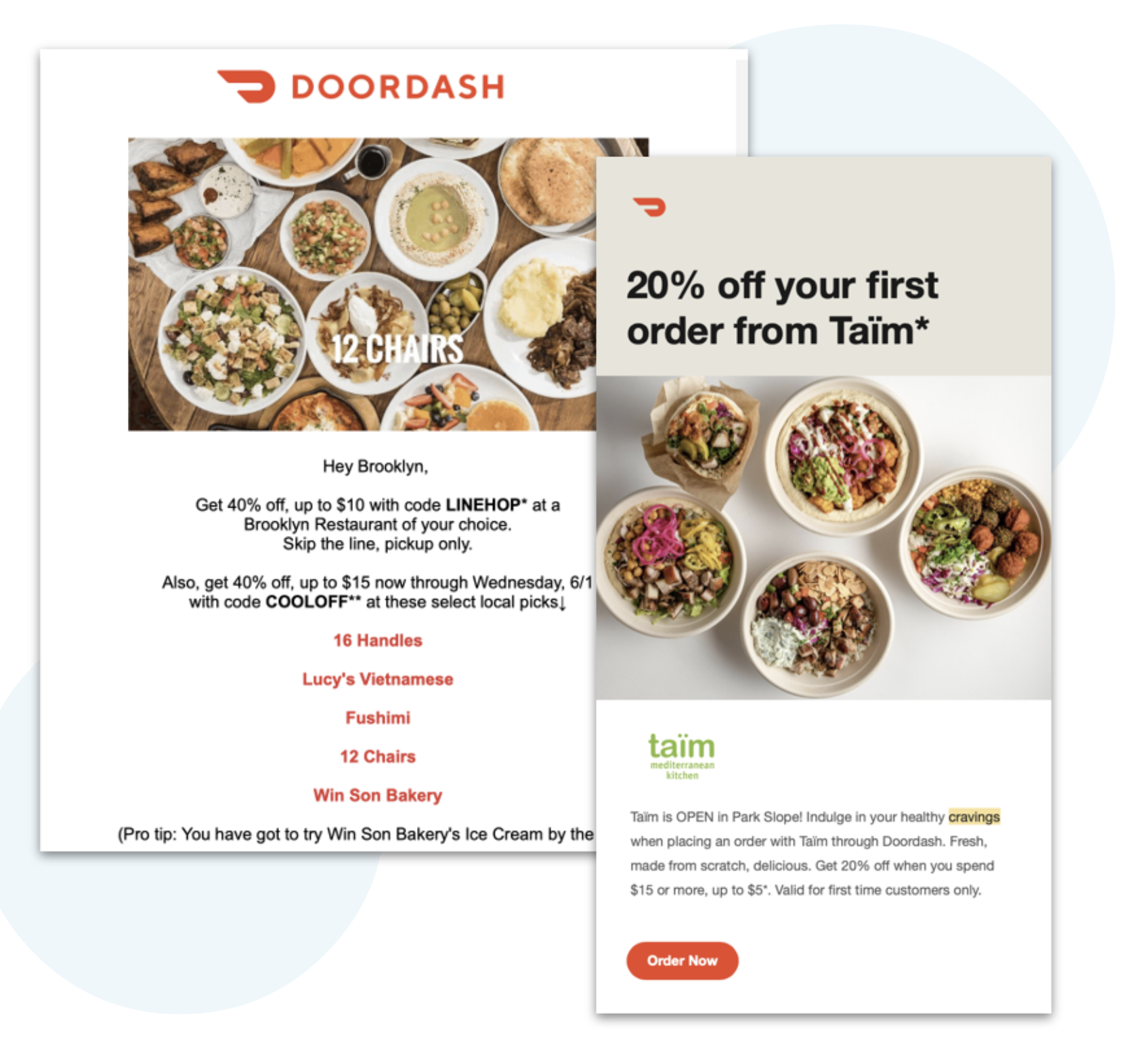 DoorDash personalized recommendations and offer