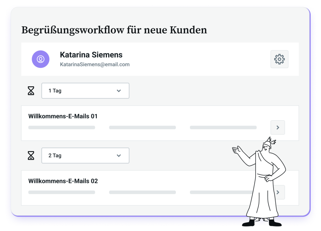 Die Erstellung von Workflows ist gerade für Neukunden ein wichtiges Tool.