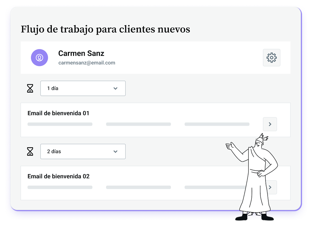 La creación de flujos de trabajo para nuevos clientes constituye un potente conjunto de herramientas.