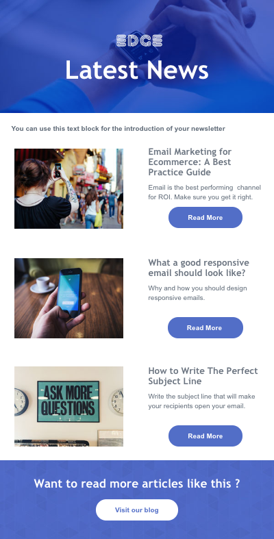 Plantilla de Newsletter clásica