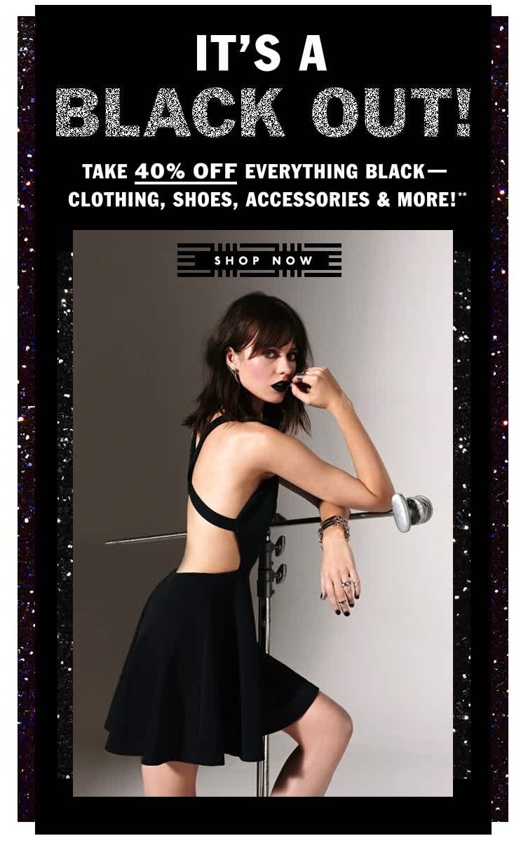Black Friday email campaign from Nasty Gal.