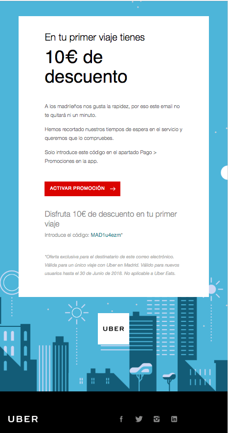 email de bienvenida personalizado