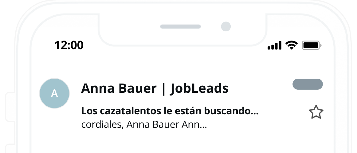 Ejemplo de línea de asunto de JobLeads clickbait: Los cazatalentos le están buscando…