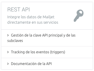 API Mailjet gestión de webhooks
