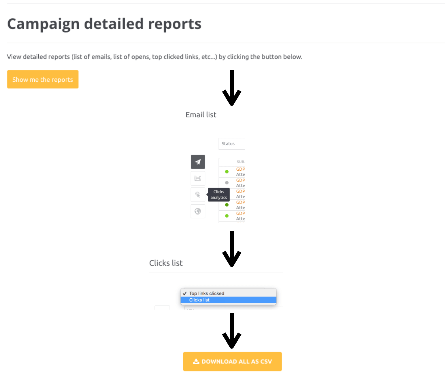 Exportieren der Liste mit allen Nutzern, die dem Erhalt Ihres Newsletters zugestimmt haben