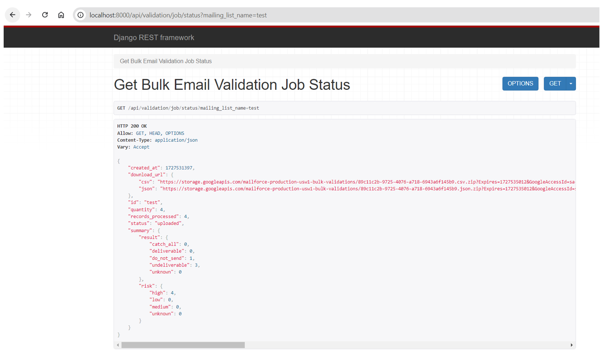 POST request Screen