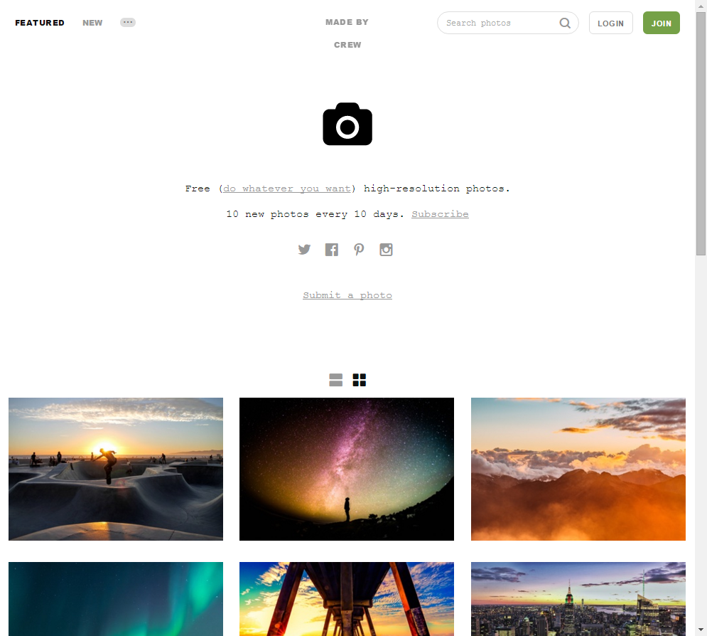 Unsplash’s photo library.