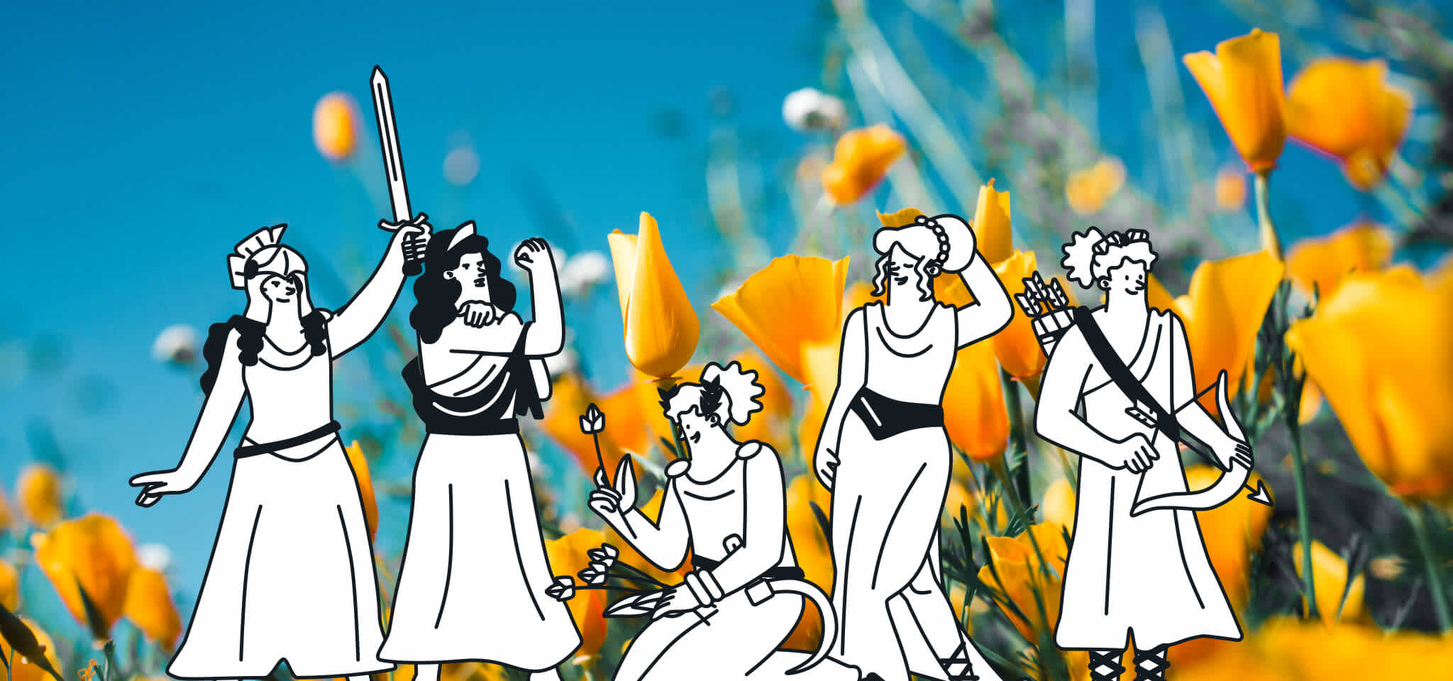 Fünf Göttinnen feiern den Internationalen Tag der Frau