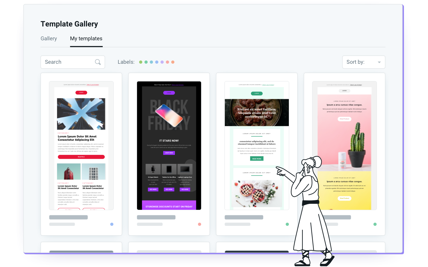 Mailjet's template gallery for efficient workflows.