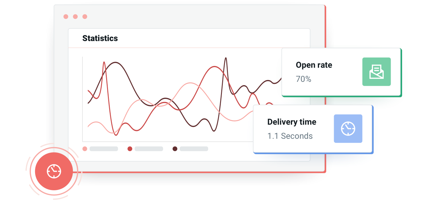 A graphic illustration representing burst sending.