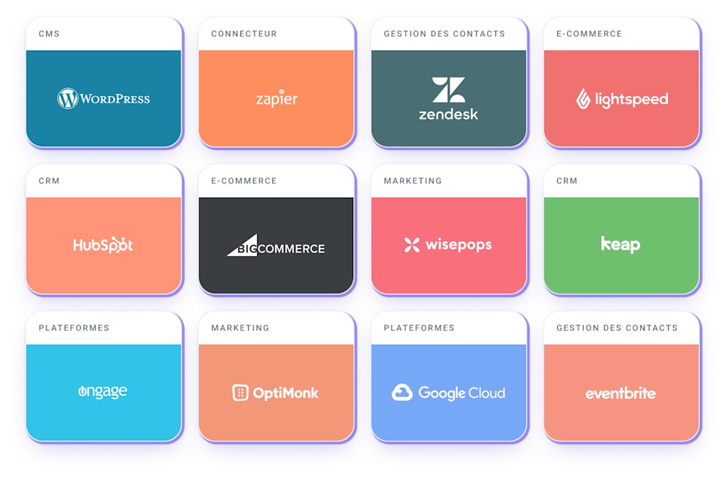 L’intégration des applications de Mailjet facilite la communication.