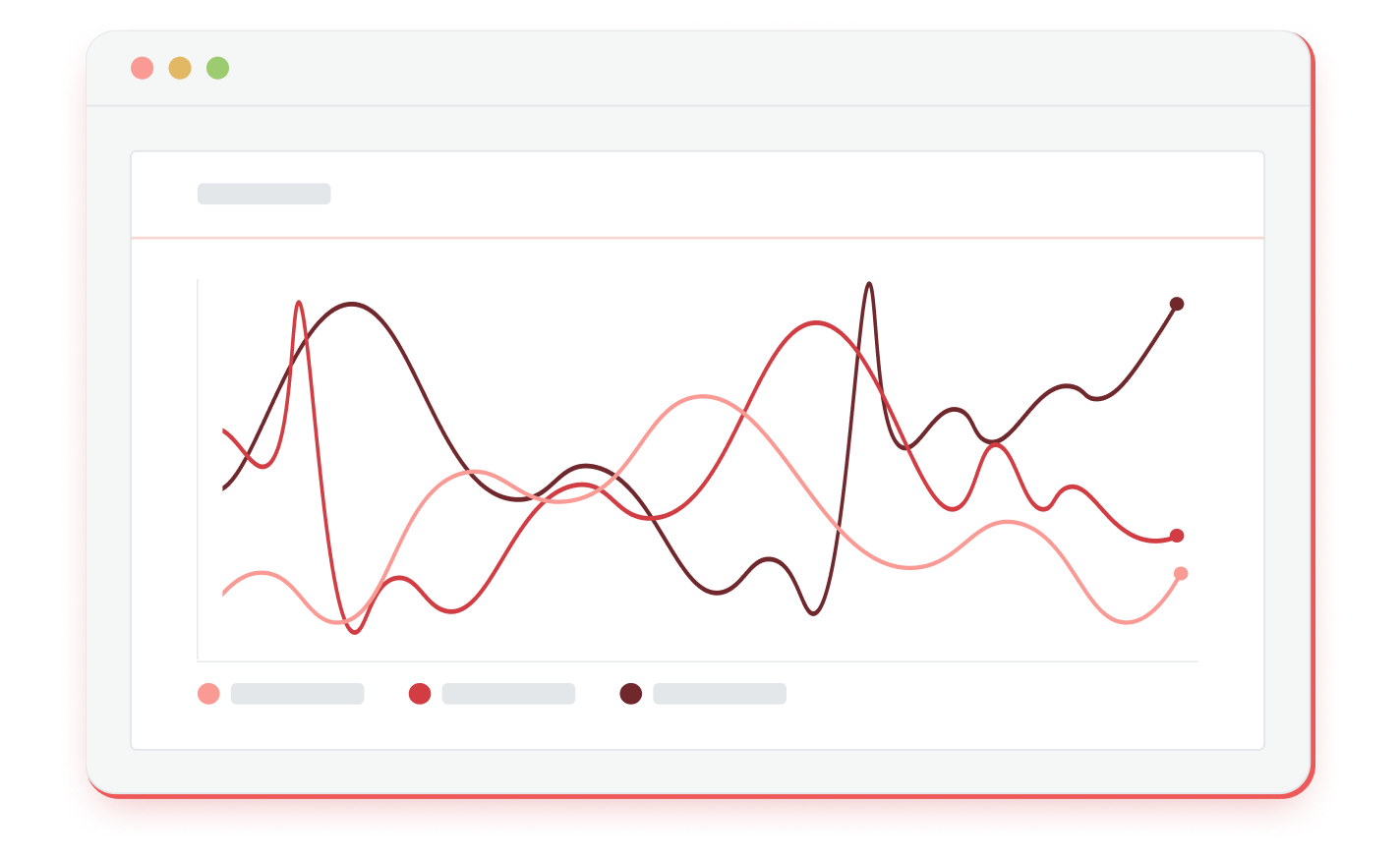 A graphic illustration showing analytics on a computer screen.