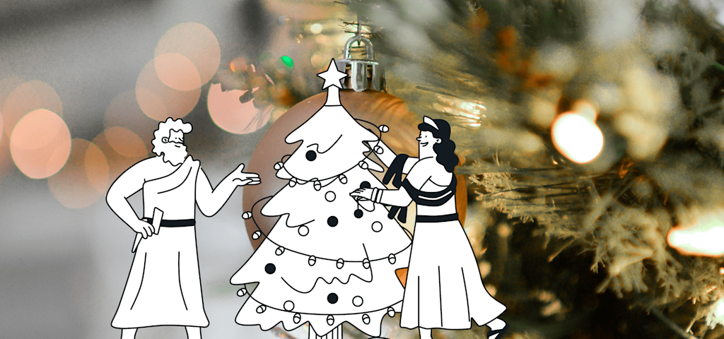 Gods lighting the Christmas tree