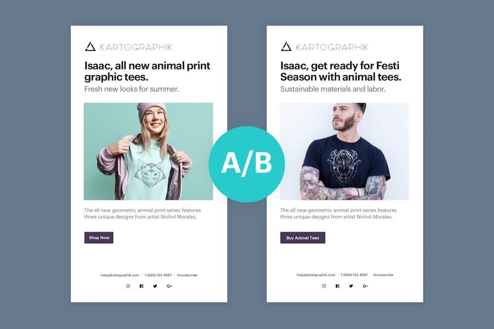 A/B testing between images