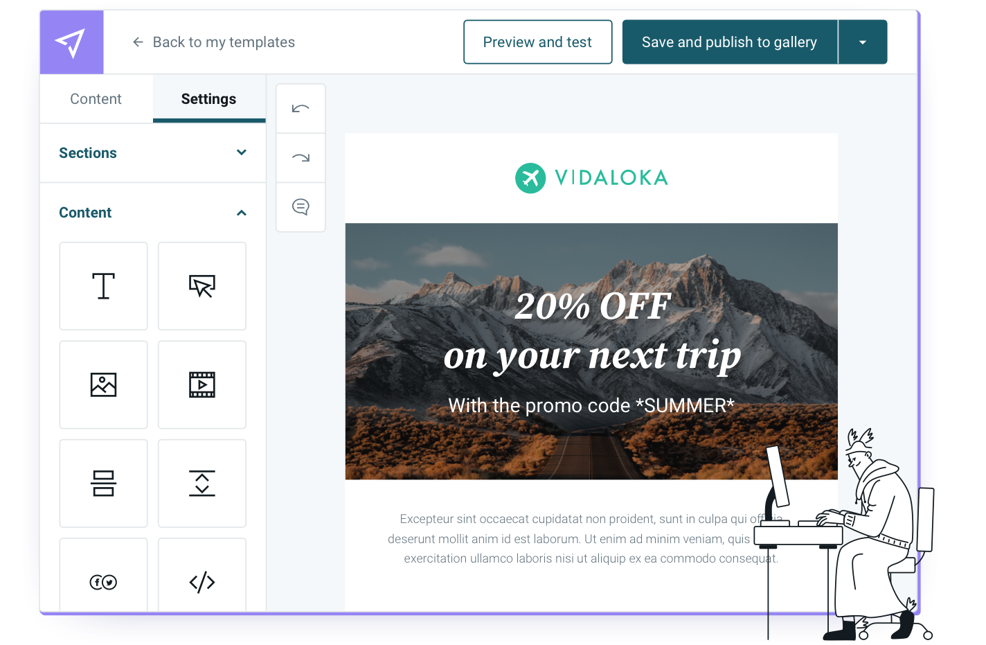 Mailjet's email editor improves your campaigns over time.