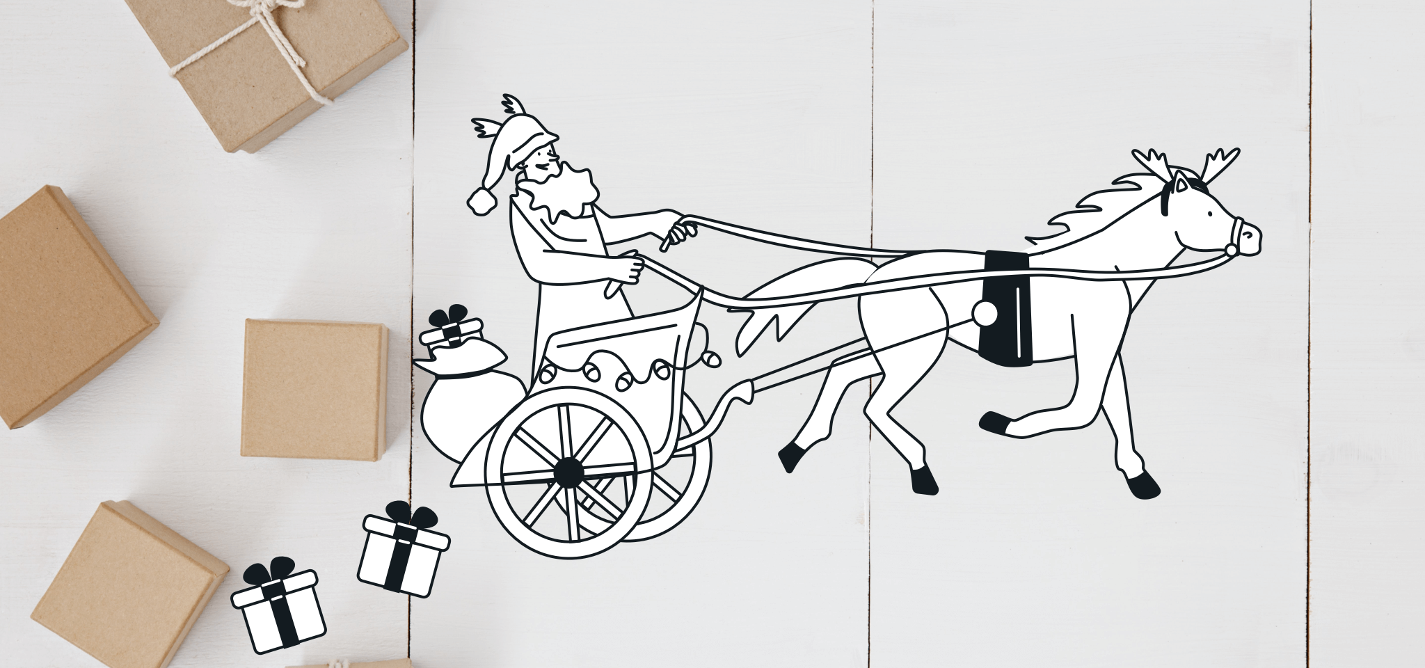 Hermes on Santa's sleigh