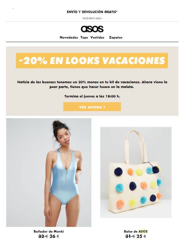 copywriting email marketing ASOS