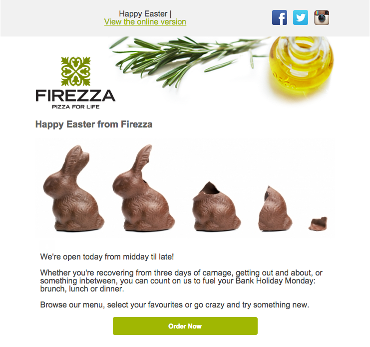 Easter newsletter from Firezza