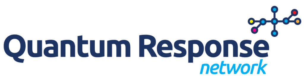 A logo featuring the Quantum Response Network.