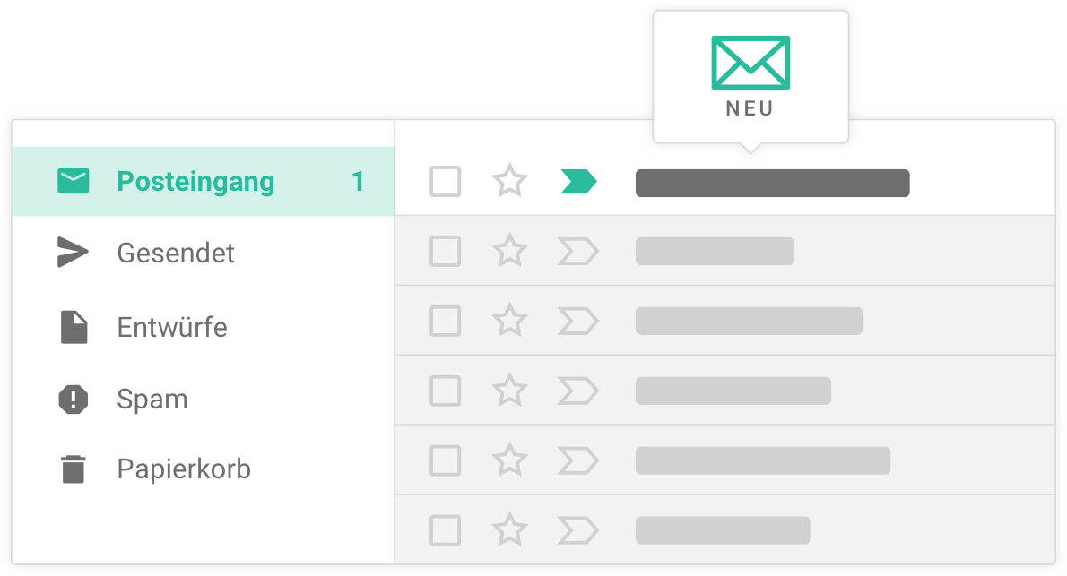 Blick in den Posteingang von Gmail