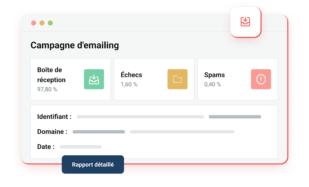 Illustration des rapports d’emailing pour une campagne d’emailing.