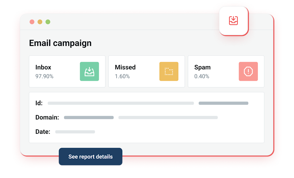 Illustration of email logs for an email campaign.