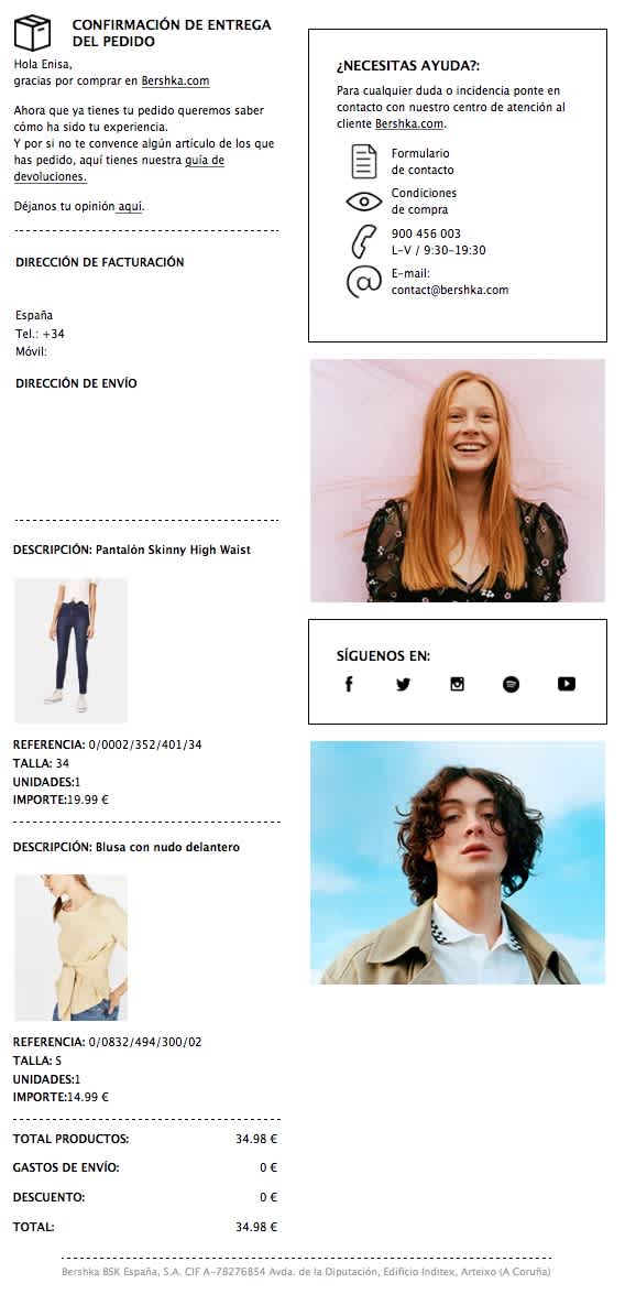 email de bershka