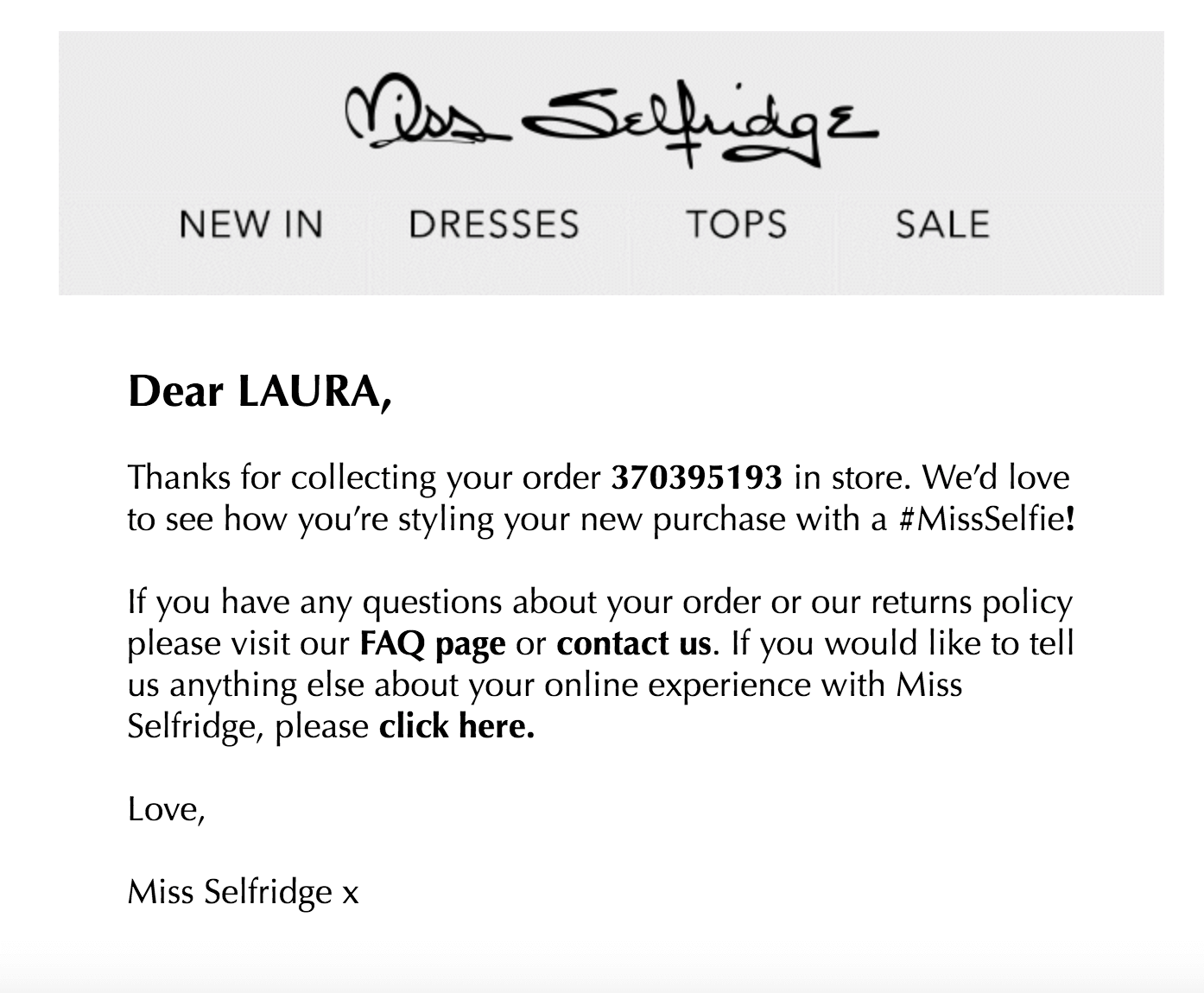 Miss-Selfridge-Personalised-Feedback-Email-1