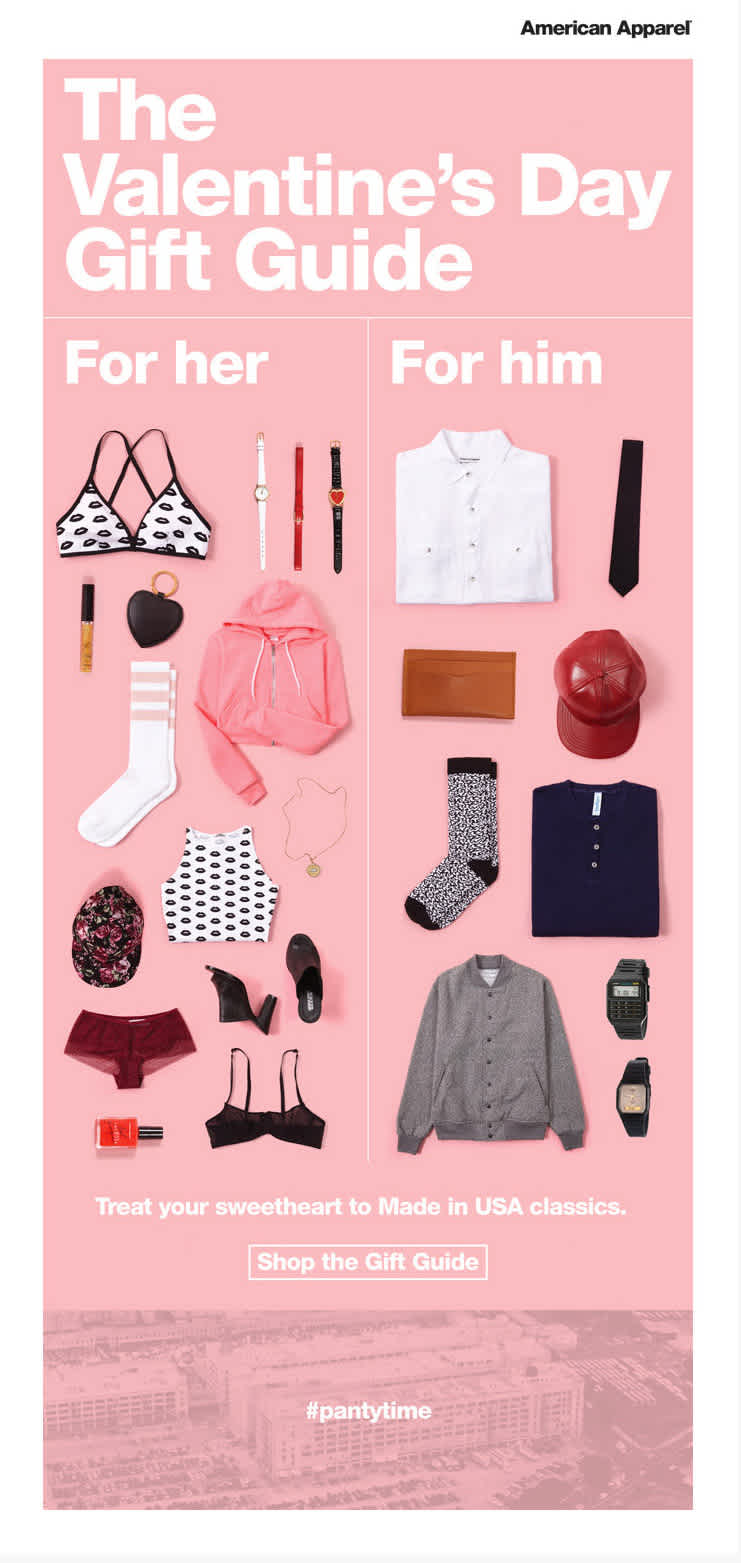 American Apparel’s Valentine’s Day gift guide