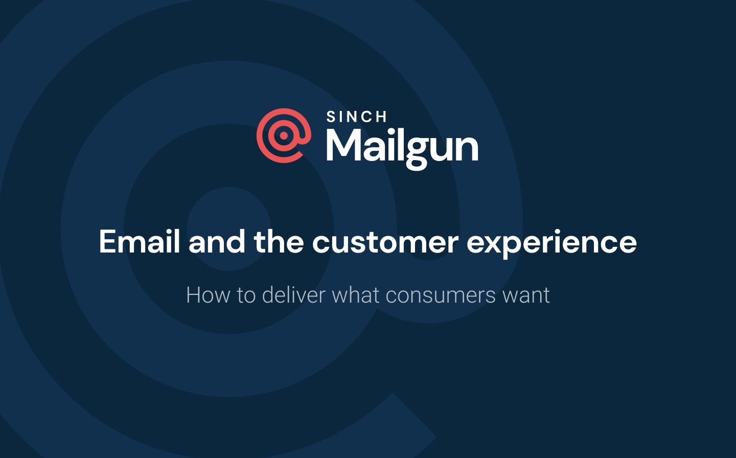 Email and the customer experience title card