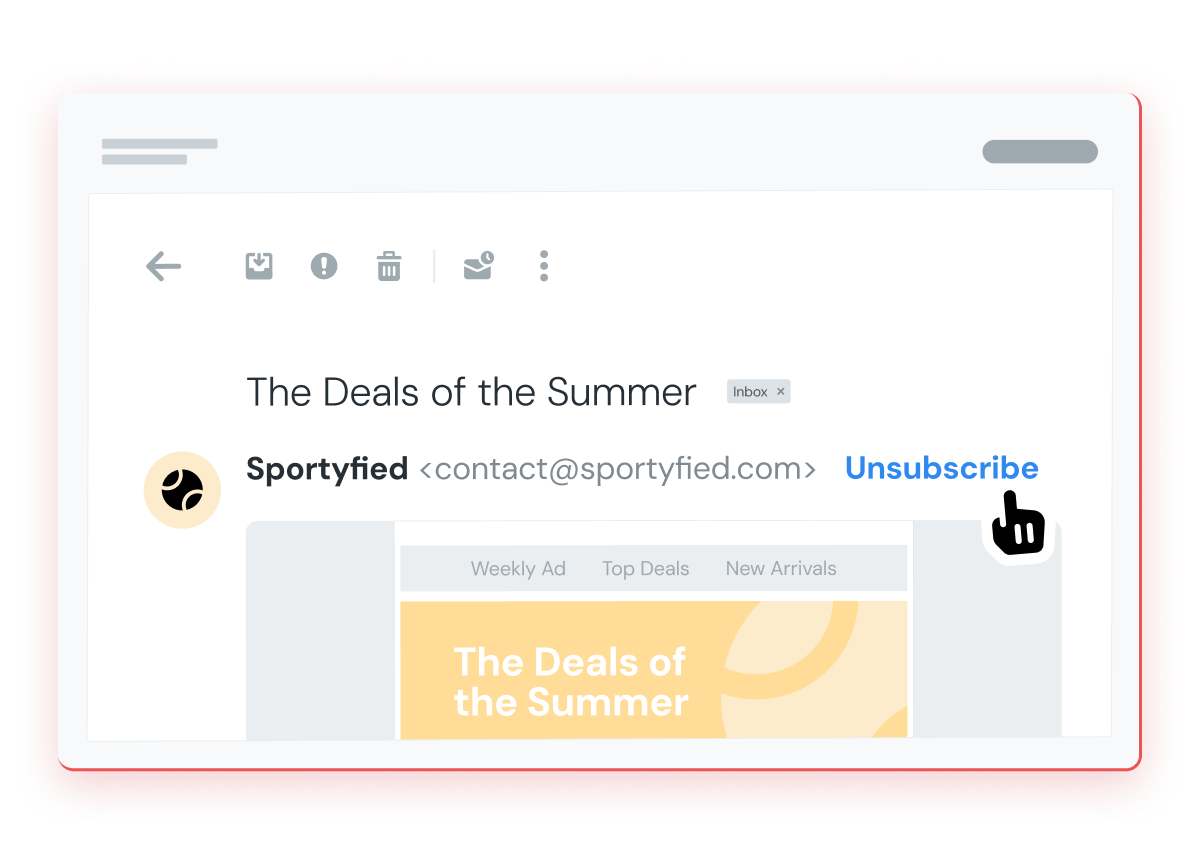 An email campaign with one-click unsubscribe.