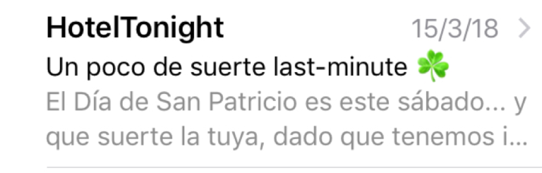 Asunto del email