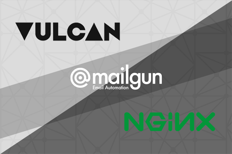 Banner with Vulcan, Mailgun, and Nginx logos