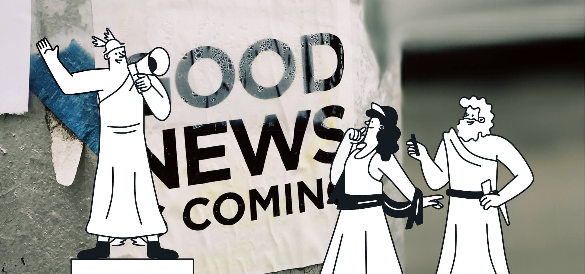 Hermes announcing good news to gods