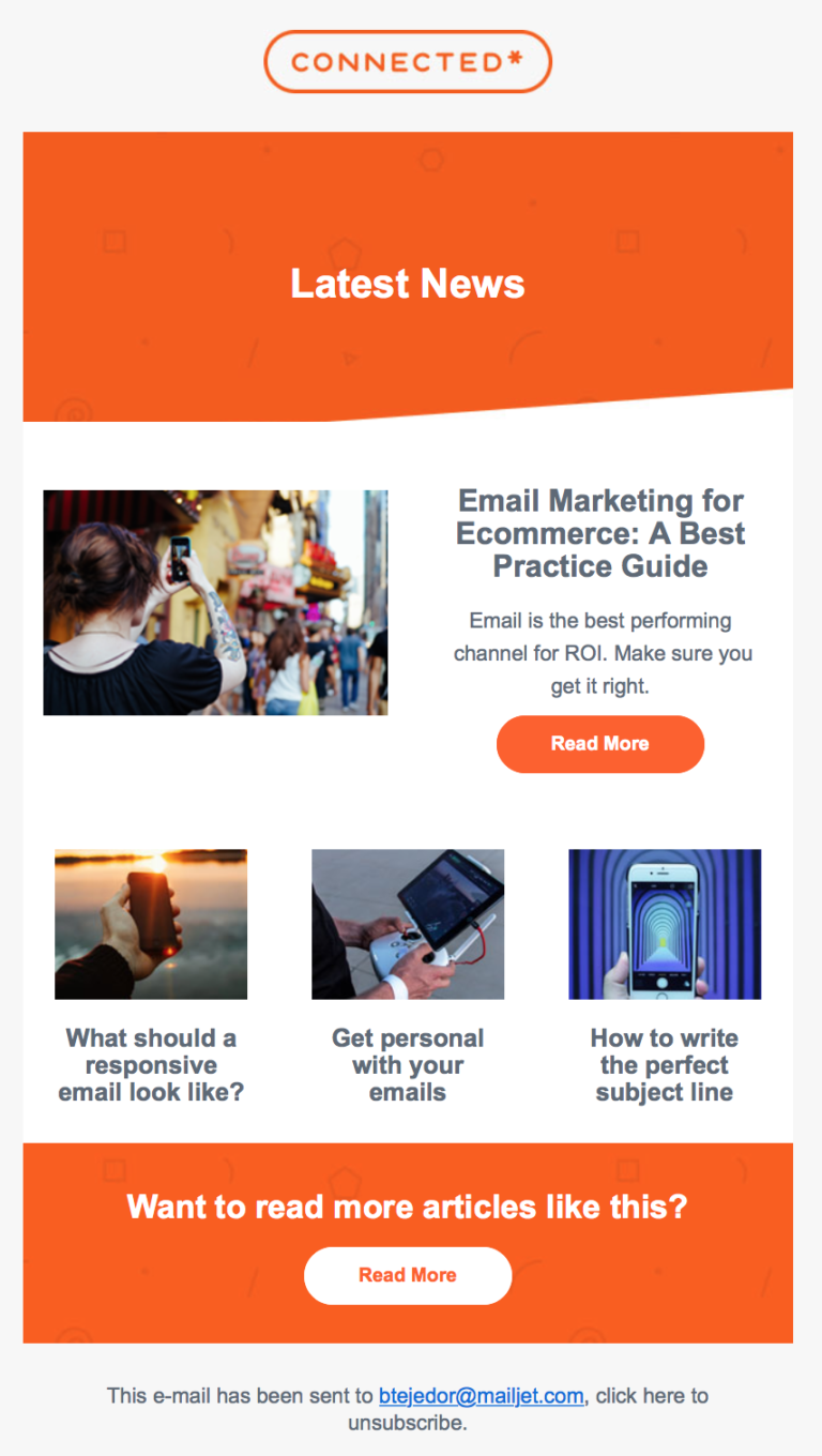Plantilla de email Connected