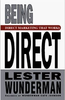 Being direct by Lester Wunderman book cover