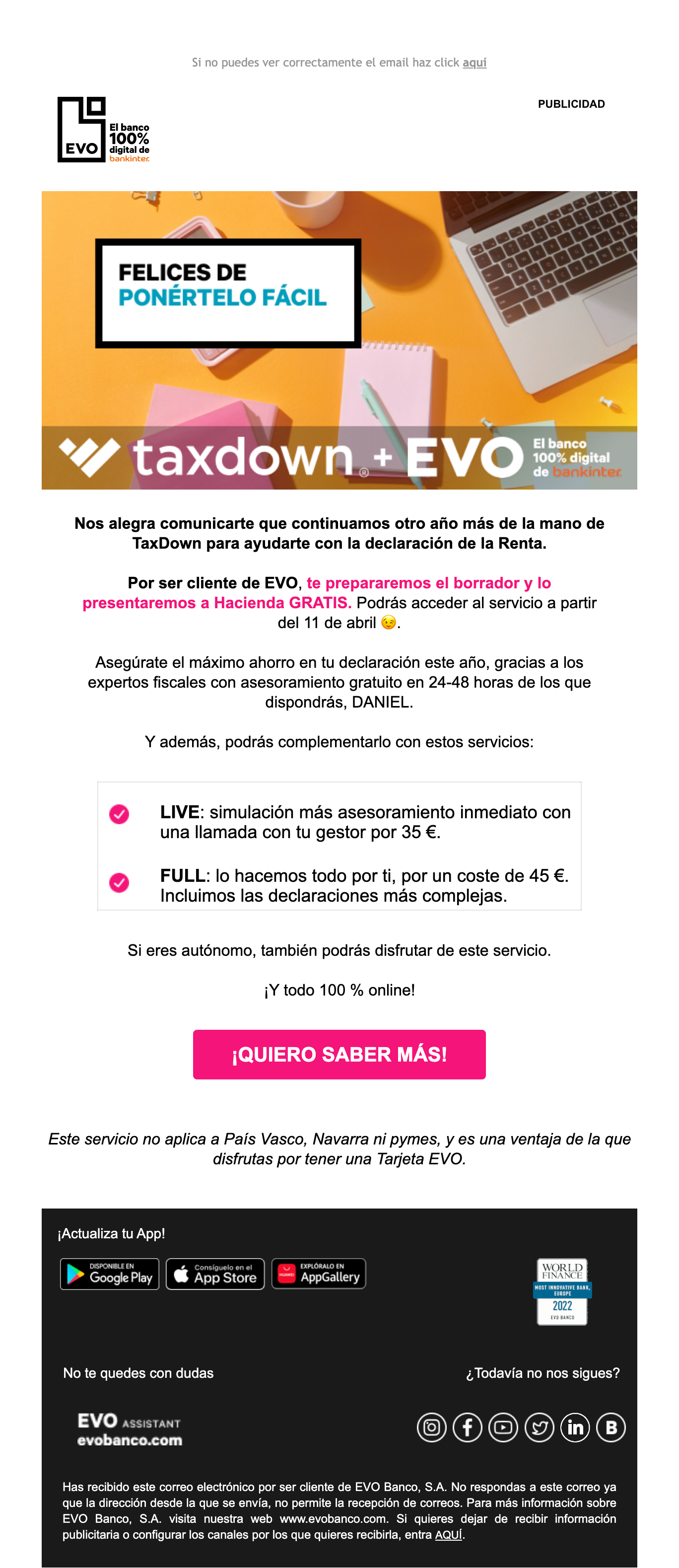 Email para clientes de Miro