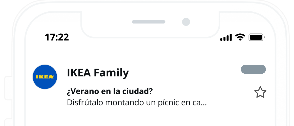 Ejemplo de línea de asunto con una pregunta de IKEA Family: ¿Verano en la ciudad?