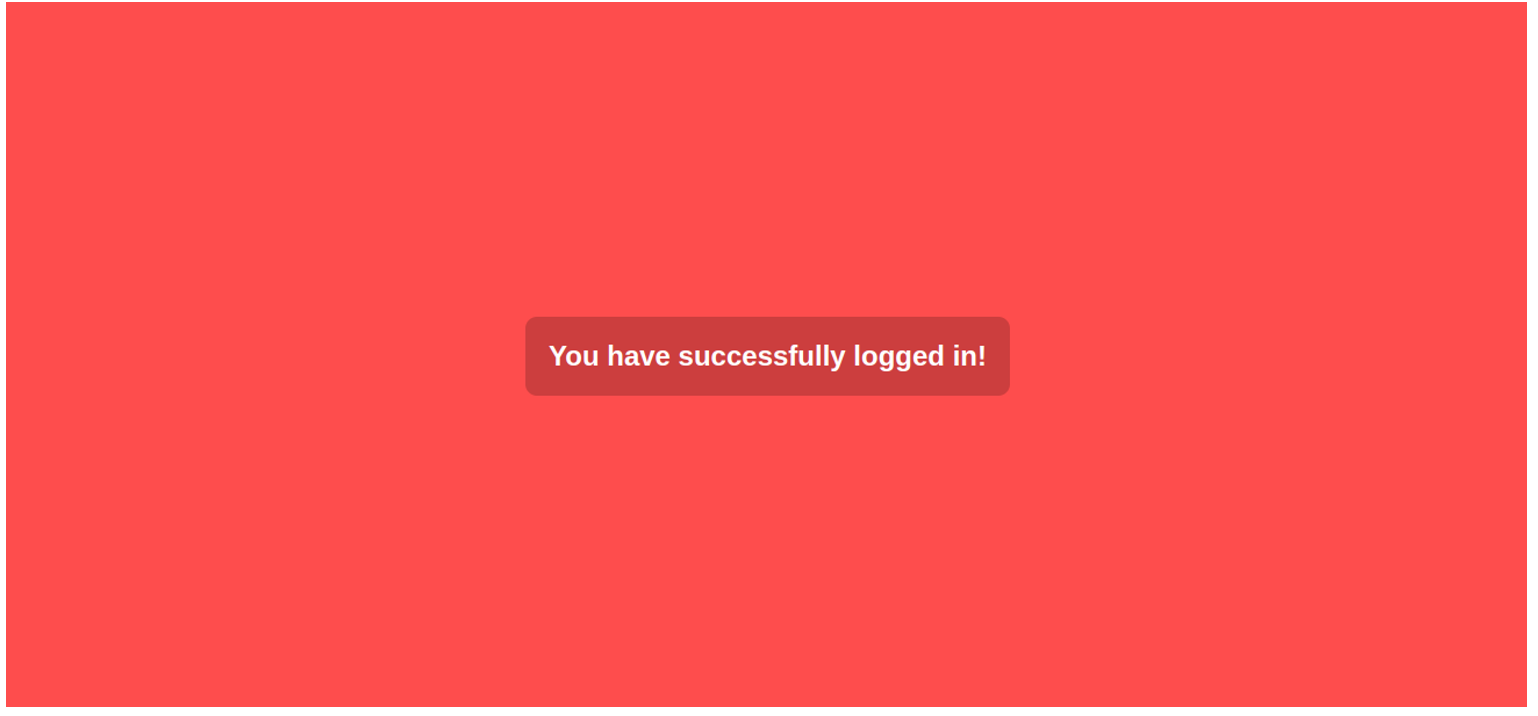 Successful API Login Image