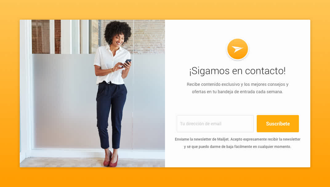 Formulario de suscripción a newsletter