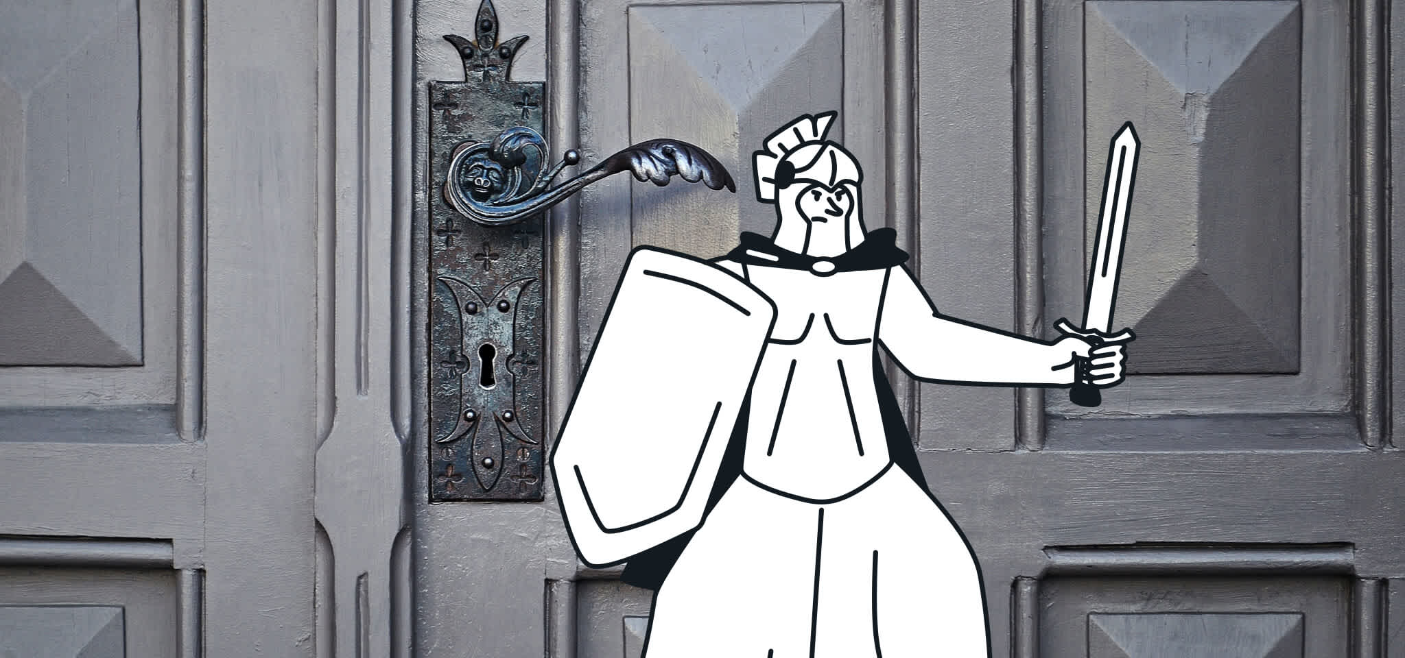 Hermes protegiendo la puerta