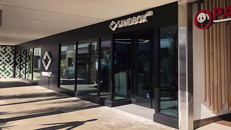 Sandbox VR Mission Valley storefront and entrance
