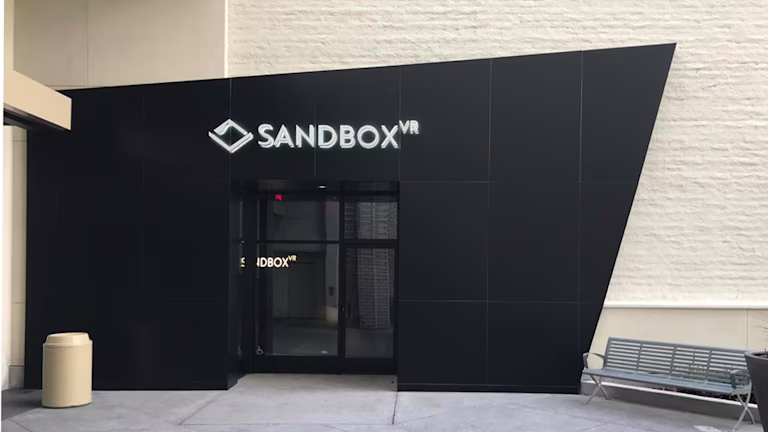 Sandbox VR Los Cerritos Center storefront and entrance