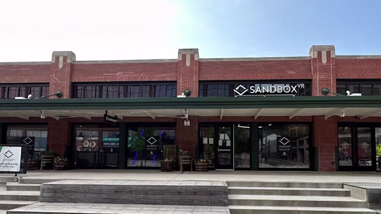 Sandbox VR Strip District Terminal storefront and entrance