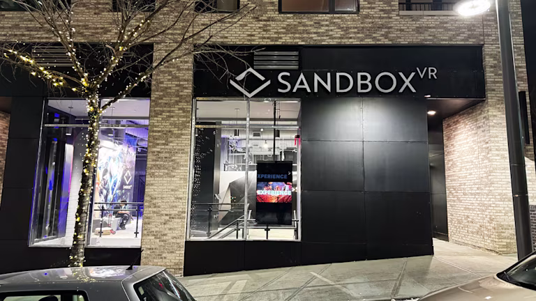 Sandbox VR Boro Tysons storefront and entrance