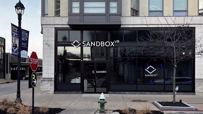 Sandbox VR Crocker Park storefront and entrance